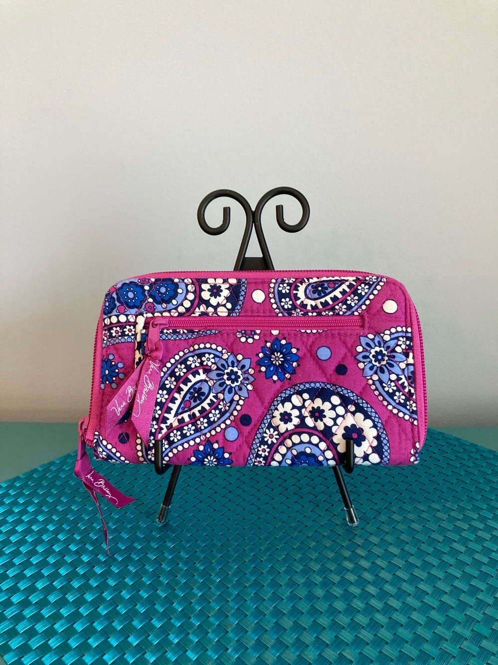 NWOT Vera Bradley Wallet - Phone-Size Zip-Around Clutch - Boysenberry